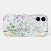 Pretty Purple Lavender Green Yellow Flowers iPhone 16 Hoesje (Achterkant horizontaal)
