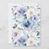 Pretty Purple Lavender White Flowers Birthday Kaart (Achterkant)