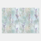 Pretty Purple Lavender White Flowers Bridal Shower Inpakpapier Vel (Voorkant 3)