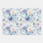 Pretty Purple Lavender White Flowers Bridal Shower Inpakpapier Vel (Voorkant)