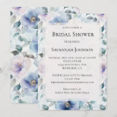Pretty Purple Lavender White Flowers Bridal Shower Kaart (Voorkant / Achterkant)