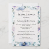 Pretty Purple Lavender White Flowers Bridal Shower Kaart (Voorkant)