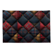  Pretty Quilt Red Navy Yellow Pattern Kussensloop (Achterkant-Rechts)