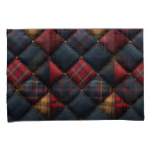  Pretty Quilt Red Navy Yellow Pattern Kussensloop (Voorkant-Rechts)