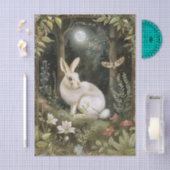 Pretty Rabbit in the Moonlight Illustration Tissuepapier (Craft)