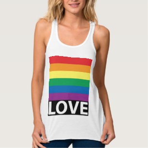 Pretty Rainbow Love, Pride, LGBT, Celebrate Love Tanktop