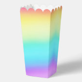Pretty Rainbow Personalized Wedding Popcorn Bedankdoosjes (Achterkant)