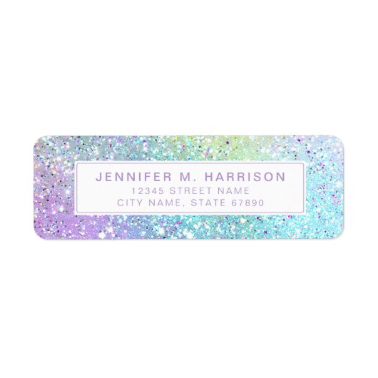 Pretty Rainbow Return Address Labels (Voorkant)