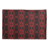 Pretty Red and Black Native American Pattern Kussensloop (Achterkant-Links)