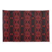 Pretty Red and Black Native American Pattern Kussensloop (Achterkant-Rechts)