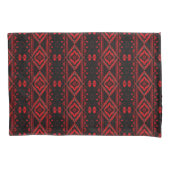 Pretty Red and Black Native American Pattern Kussensloop (Voorkant-Links)