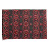 Pretty Red and Black Native American Pattern Kussensloop (Voorkant-Rechts)