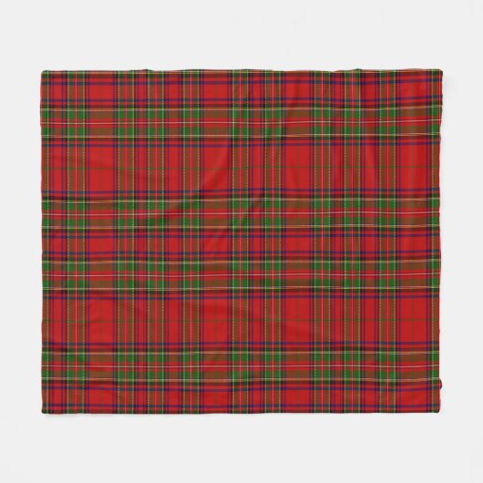 Pretty Red and Green Tartan Plaid Christmas Fleece (Voorkant (Horizontaal))