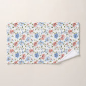 Pretty Red Blue Flowers Birthday Bad Handdoek (Handdoek)