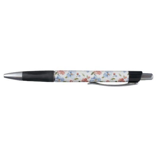 Pretty Red Blue Flowers Pen (Bodem)