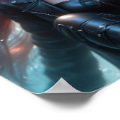 Pretty Red-Haired Elf Girl with Piercing Blue Eyes Poster (Hoek)