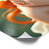 Pretty Red Haired Fairy with Dragon Perfect Poster (Hoek)