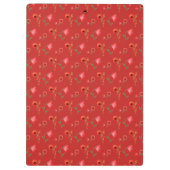 Pretty Red Poppies Pattern Personalised Klembord (Achterkant)