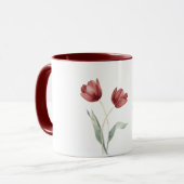 Pretty Red Tulip Flowers Mok (Voorkant links)