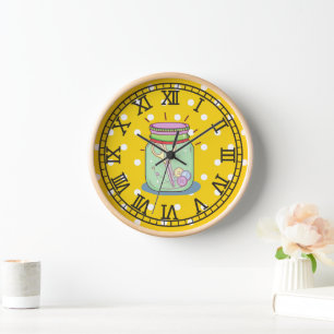 Pretty retro handambacht kamer Watercolor Geel