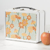 Pretty retro muted 1970s flowers (In situ)