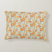 Pretty retro muted 1970s Flowers Accent Kussen (Achterkant)