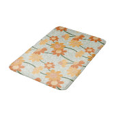 Pretty retro muted 1970s flowers badmat (Gekanteld)