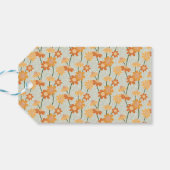 Pretty retro muted 1970s flowers cadeaulabel (Achterkant Horizontaal)