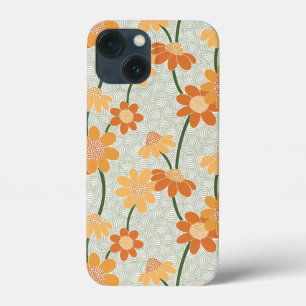 Pretty retro muted 1970s flowers Case-Mate iPhone case