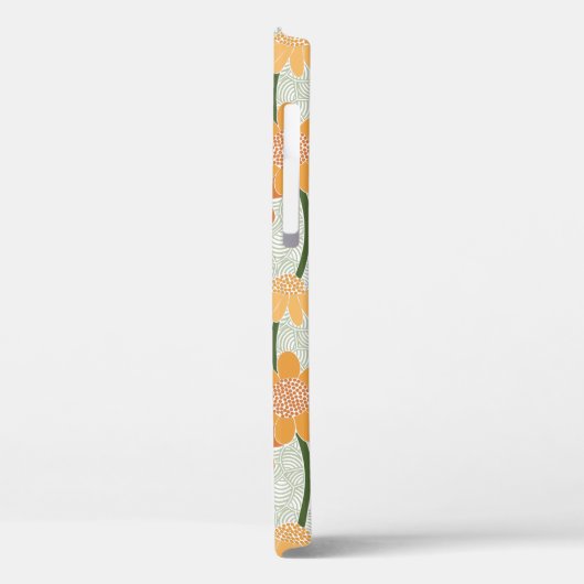 Pretty retro muted 1970s flowers Case-Mate iPhone case (Achterkant / Links)