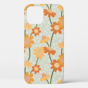 Pretty retro muted 1970s flowers Case-Mate iPhone case