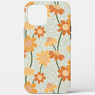Pretty retro muted 1970s flowers Case-Mate iPhone case