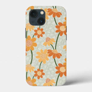 Pretty retro muted 1970s flowers Case-Mate iPhone case