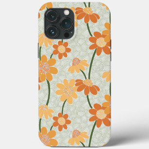 Pretty retro muted 1970s flowers Case-Mate iPhone case
