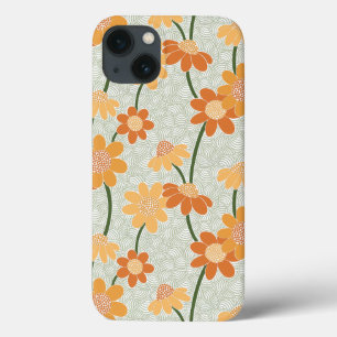 Pretty retro muted 1970s flowers Case-Mate iPhone case