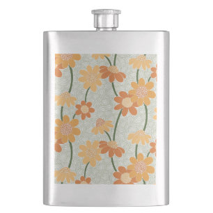 Pretty retro muted 1970s flowers flacon