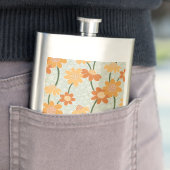 Pretty retro muted 1970s flowers flacon (Voorbeeld)