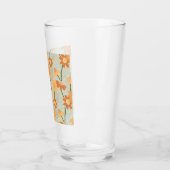 Pretty retro muted 1970s flowers glas (Links)