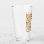 Pretty retro muted 1970s flowers glas (Rechts)