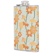 Pretty retro muted 1970s flowers heupfles (Links)