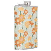 Pretty retro muted 1970s flowers heupfles (Rechts)
