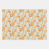 Pretty retro muted 1970s flowers inpakpapier vel (Voorkant)
