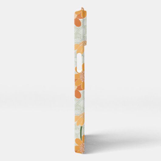 Pretty retro muted 1970s flowers iPhone hoesje (Rechterkant)