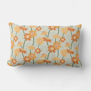 Pretty retro muted 1970s flowers kussen