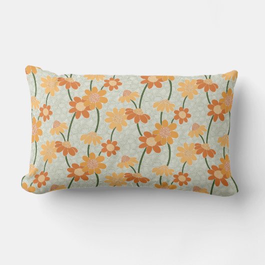 Pretty retro muted 1970s flowers kussen (Voorkant)