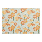 Pretty retro muted 1970s flowers kussensloop (Achterkant-Links)