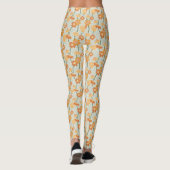 Pretty retro muted 1970s flowers leggings (Achterkant)