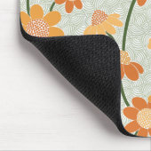 Pretty retro muted 1970s flowers muismat (Hoek)