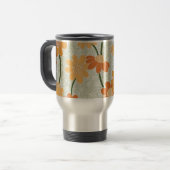 Pretty retro muted 1970s flowers reisbeker (Voorkant links)