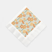 Pretty retro muted 1970s flowers servet (Hoek)